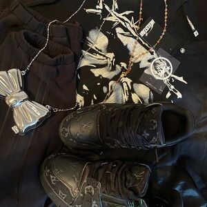 Louis Vuitton Black Monogram Sneakers